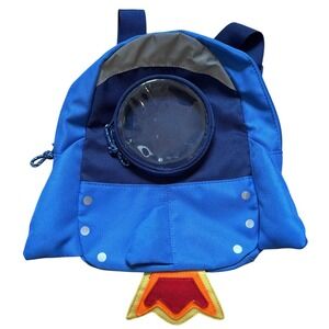 Cat & Jack Rocket Ship Kids Blue Excellent Space Novelty Toddler Bag SIZE OS